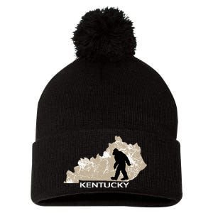 Funny Bigfoot I Believe Loves Kentucky Ky Sasquatch Pom Pom 12in Knit Beanie