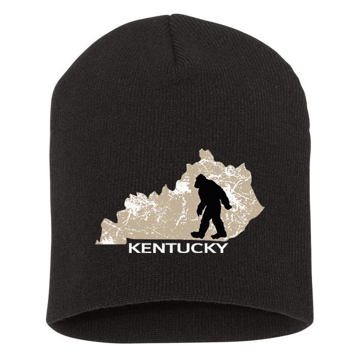 Funny Bigfoot I Believe Loves Kentucky Ky Sasquatch Short Acrylic Beanie