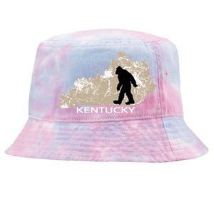 Funny Bigfoot I Believe Loves Kentucky Ky Sasquatch Tie-Dyed Bucket Hat