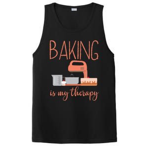 Funny Baking Is My Therapy Xmas Holiday Cool Gift PosiCharge Competitor Tank