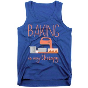 Funny Baking Is My Therapy Xmas Holiday Cool Gift Tank Top