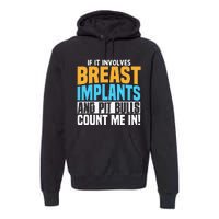 Funny Breast Implants Pit Bull Oddly Specific Humor Meme Premium Hoodie