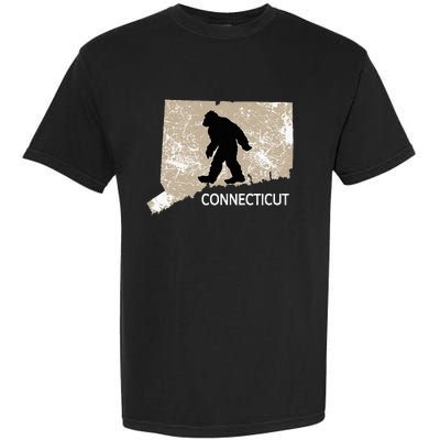 Funny Bigfoot I Believe Loves Connecticut Ct Sasquatch Garment-Dyed Heavyweight T-Shirt