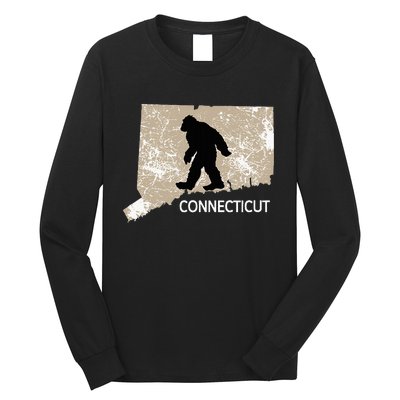 Funny Bigfoot I Believe Loves Connecticut Ct Sasquatch Long Sleeve Shirt