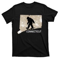 Funny Bigfoot I Believe Loves Connecticut Ct Sasquatch T-Shirt