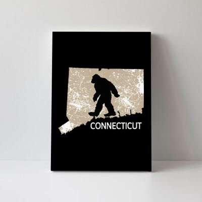 Funny Bigfoot I Believe Loves Connecticut Ct Sasquatch Canvas