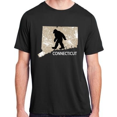 Funny Bigfoot I Believe Loves Connecticut Ct Sasquatch Adult ChromaSoft Performance T-Shirt