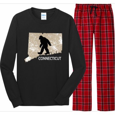 Funny Bigfoot I Believe Loves Connecticut Ct Sasquatch Long Sleeve Pajama Set