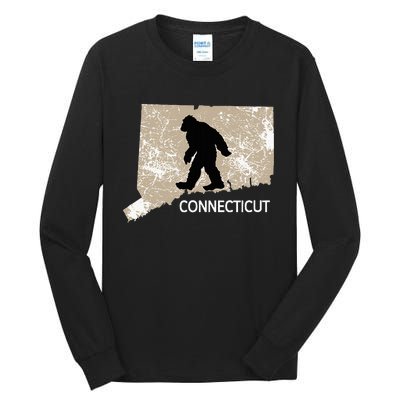 Funny Bigfoot I Believe Loves Connecticut Ct Sasquatch Tall Long Sleeve T-Shirt