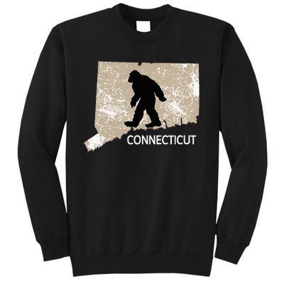 Funny Bigfoot I Believe Loves Connecticut Ct Sasquatch Tall Sweatshirt