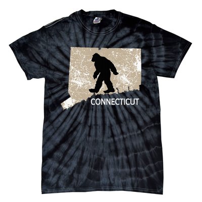 Funny Bigfoot I Believe Loves Connecticut Ct Sasquatch Tie-Dye T-Shirt