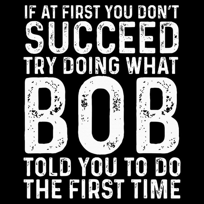 Funny Bob If At First You DonT Succeed FatherS Day Dad Bob 16 in Basic Backpack