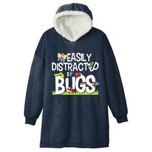 Funny Bug Insects Easily Distracted By Bugs Science Hooded Wearable Blanket