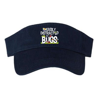 Funny Bug Insects Easily Distracted By Bugs Science Valucap Bio-Washed Visor