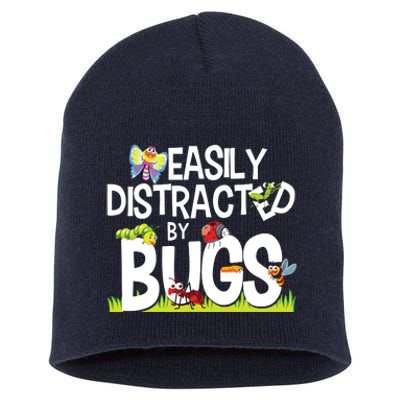 Funny Bug Insects Easily Distracted By Bugs Science Short Acrylic Beanie