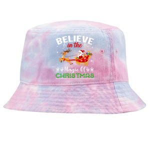 Funny Believe In The Magic Of Christmas Gift Tie-Dyed Bucket Hat