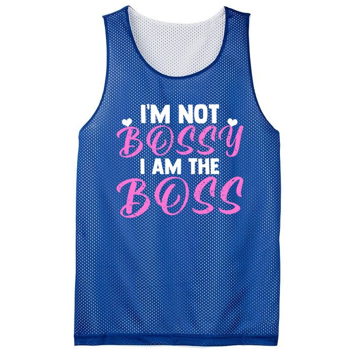 Female Boss I'm Not Bossy I'm The Boss I Am Not Bossy Funny Gift Mesh Reversible Basketball Jersey Tank