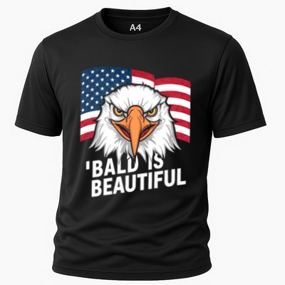 Funny Bald Is Beautiful Independence Day 4th July Eagle Gift Performance Shirt