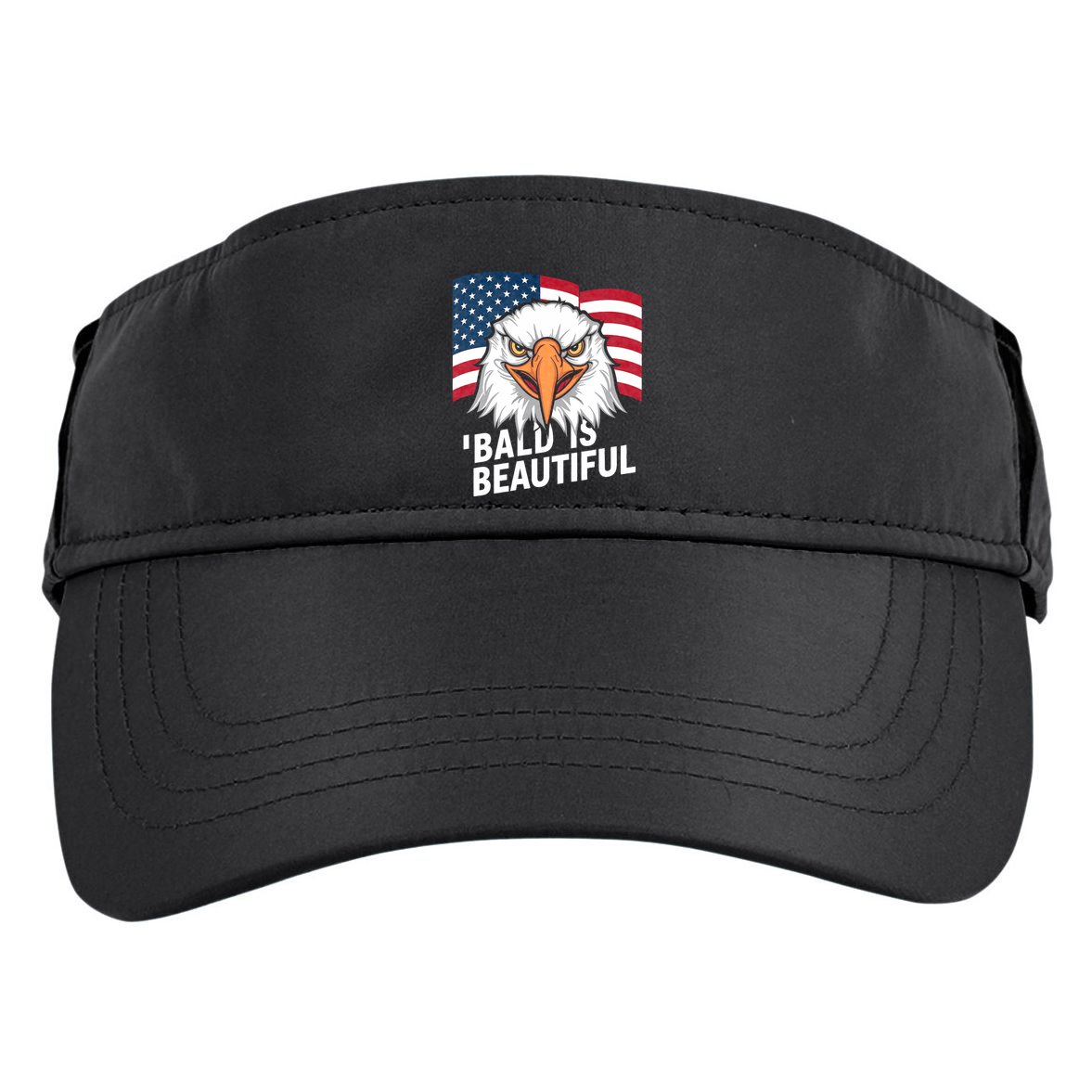 Funny Bald Is Beautiful Independence Day 4th July Eagle Gift Adult Drive Performance Visor