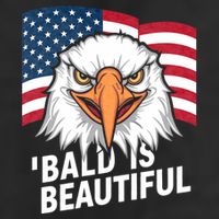Funny Bald Is Beautiful Independence Day 4th July Eagle Gift Adult Drive Performance Visor