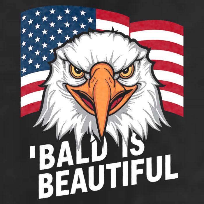 Funny Bald Is Beautiful Independence Day 4th July Eagle Gift Adult Drive Performance Visor