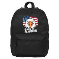 Funny Bald Is Beautiful Independence Day 4th July Eagle Gift 16 in Basic Backpack