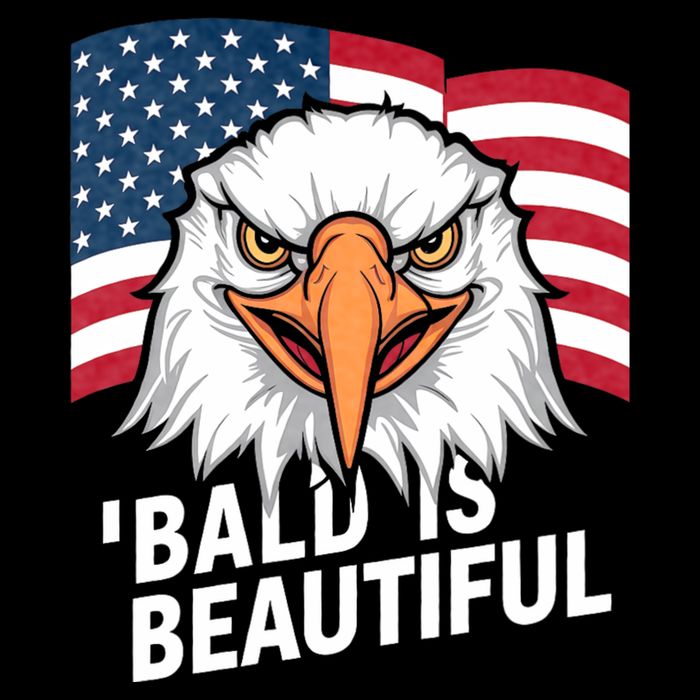 Funny Bald Is Beautiful Independence Day 4th July Eagle Gift 16 in Basic Backpack
