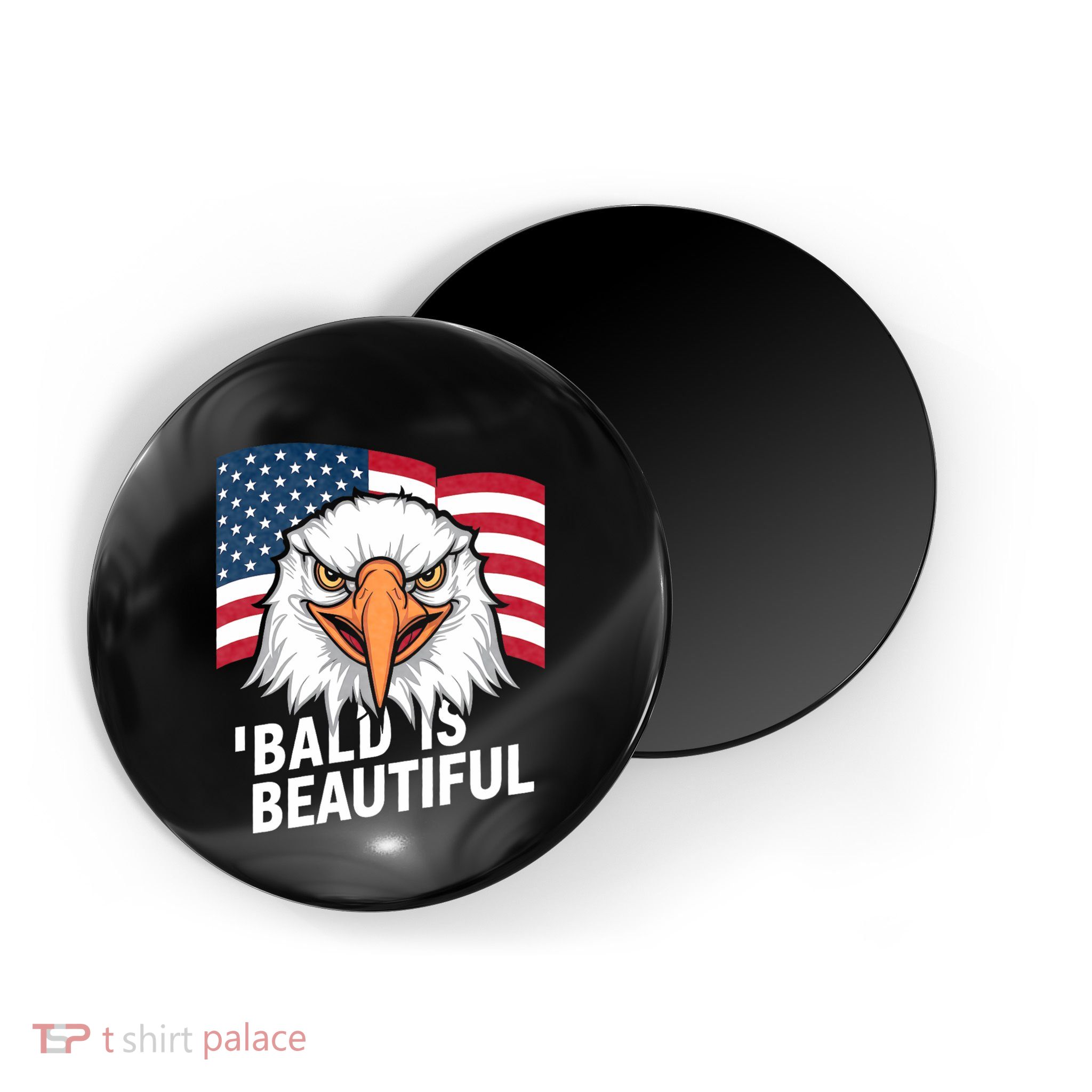 Funny Bald Is Beautiful Independence Day 4th July Eagle Gift Magnet