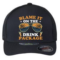 Funny Blame It On The Drink Package Cruise Ship Flexfit Unipanel Trucker Cap