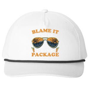 Funny Blame It On The Drink Package Cruise Ship Snapback Five-Panel Rope Hat