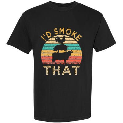 Funny BBQ Id Smoke That Barbeque Retro Grilling Garment-Dyed Heavyweight T-Shirt