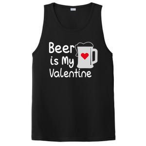 Funny Beer Is My Valentine Funny Gift Valentines Day Ing Gift PosiCharge Competitor Tank