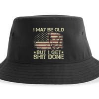 Funny Biden I May Be Old But I Get Shit Done Sustainable Bucket Hat