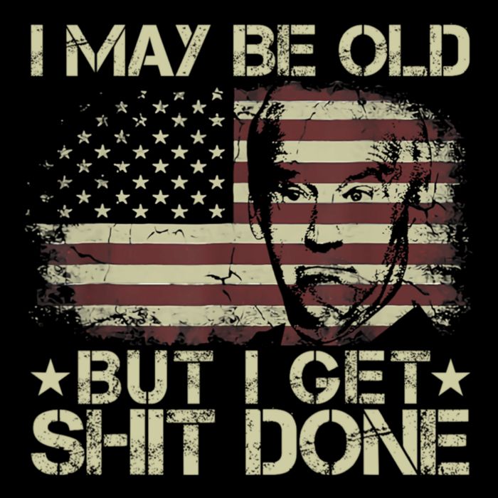 Funny Biden I May Be Old But I Get Shit Done 16 in Basic Backpack