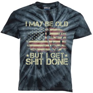 Funny Biden I May Be Old But I Get Shit Done Kids Tie-Dye T-Shirt