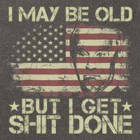 Funny Biden I May Be Old But I Get Shit Done Cotton Canvas Backpack