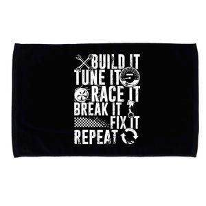 Funny Build It Tune It Race It Break It Fix It Repeat Cute Gift Microfiber Hand Towel