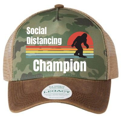 Funny Bigfoot I Was Social Distancing Before It Was Cool Legacy Tie Dye Trucker Hat