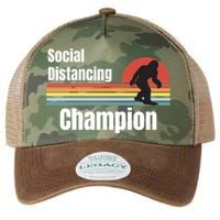 Funny Bigfoot I Was Social Distancing Before It Was Cool Legacy Tie Dye Trucker Hat