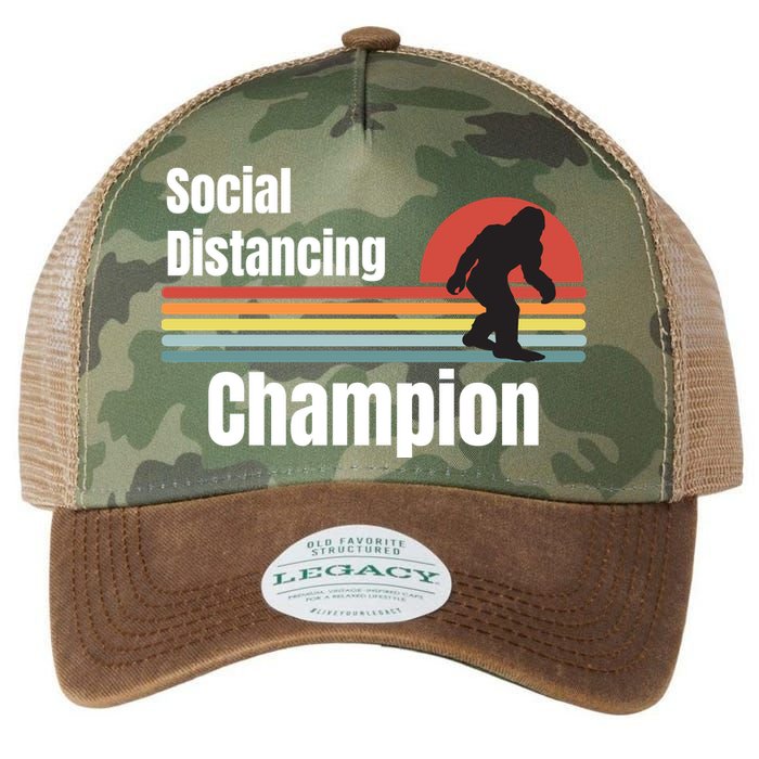Funny Bigfoot I Was Social Distancing Before It Was Cool Legacy Tie Dye Trucker Hat