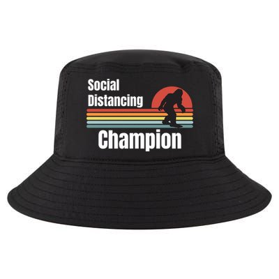 Funny Bigfoot I Was Social Distancing Before It Was Cool Cool Comfort Performance Bucket Hat