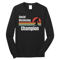 Funny Bigfoot I Was Social Distancing Before It Was Cool Long Sleeve Shirt