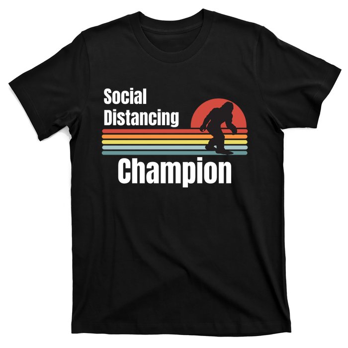 Funny Bigfoot I Was Social Distancing Before It Was Cool T-Shirt