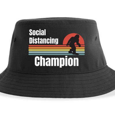 Funny Bigfoot I Was Social Distancing Before It Was Cool Sustainable Bucket Hat