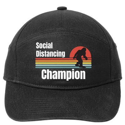 Funny Bigfoot I Was Social Distancing Before It Was Cool 7-Panel Snapback Hat