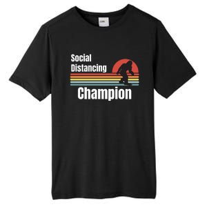 Funny Bigfoot I Was Social Distancing Before It Was Cool Tall Fusion ChromaSoft Performance T-Shirt