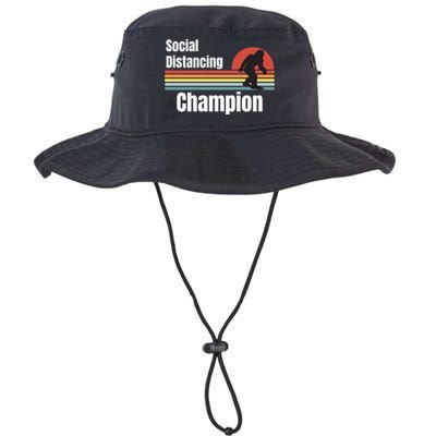 Funny Bigfoot I Was Social Distancing Before It Was Cool Bucket Hat