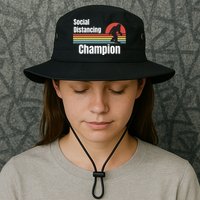 Funny Bigfoot I Was Social Distancing Before It Was Cool Bucket Hat