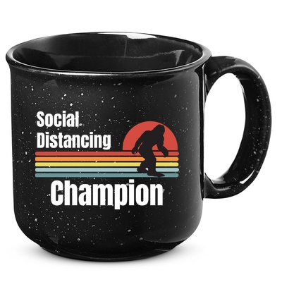 Funny Bigfoot I Was Social Distancing Before It Was Cool 15oz Campfire Ceramic Mug