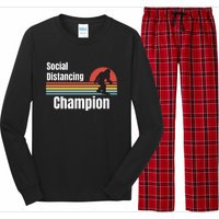 Funny Bigfoot I Was Social Distancing Before It Was Cool Long Sleeve Pajama Set